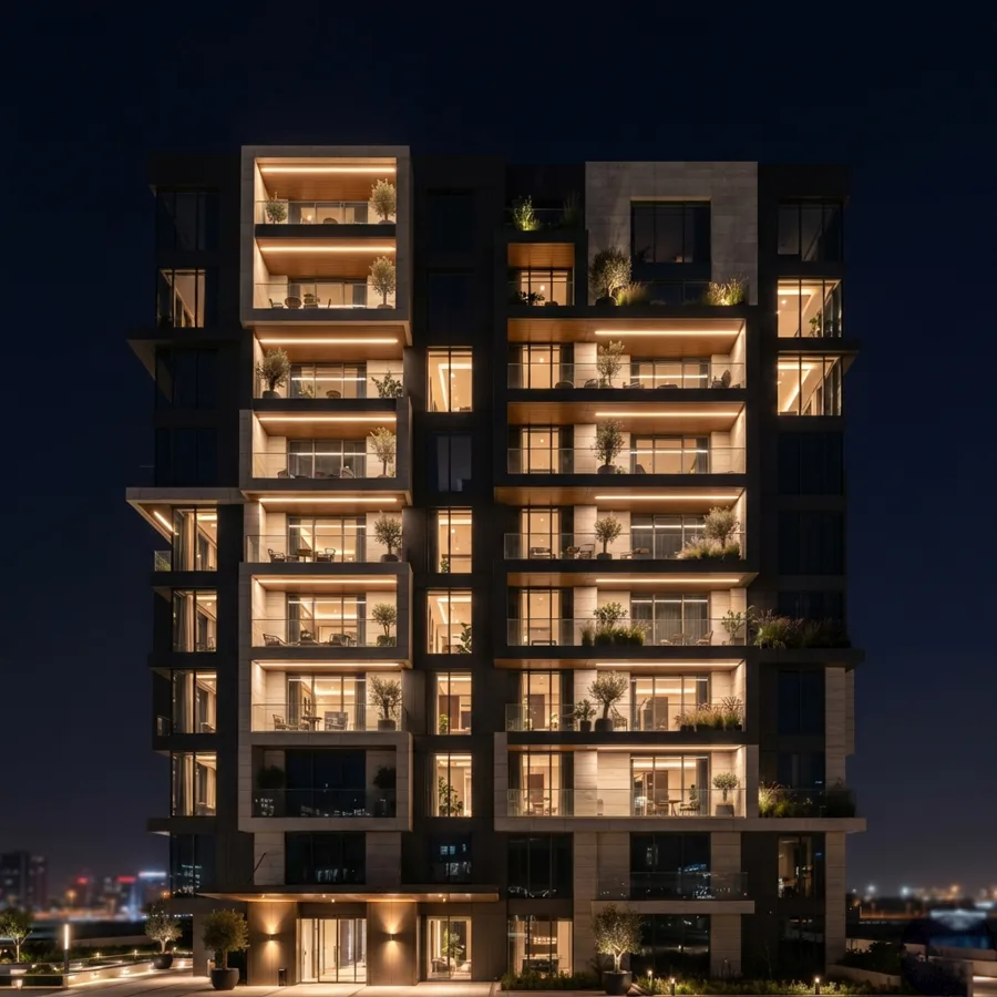 Modern apartman cephesi